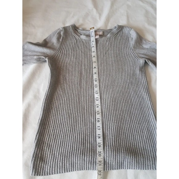 Banana Republic Womens Sweater Size Small Grey Heather Ribbed  Cashme Blend - Picture 8 of 11